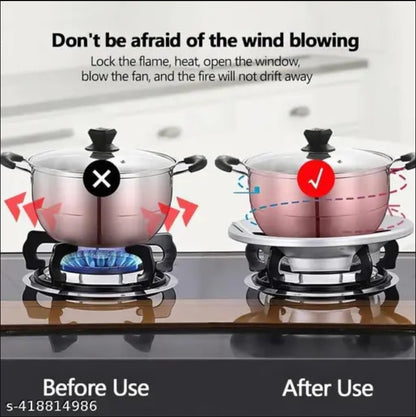 2 Pcs Gas Saver Burner Stand Gather Fire Wok Support Ring For Gas Stove